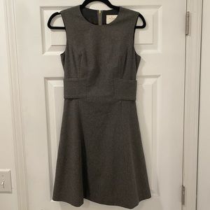 Kate Spade Marti Gray Wool Blend Bow Back Dress